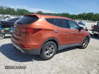 2018 Hyundai Santa Fe 2.4L with VIN 5XYZUDLB4JG520665, listed as a Copart auction lot 56243165 with 102,252 mi miles and Salvage title. Bid and sale history available at DreamBid. Image 3.