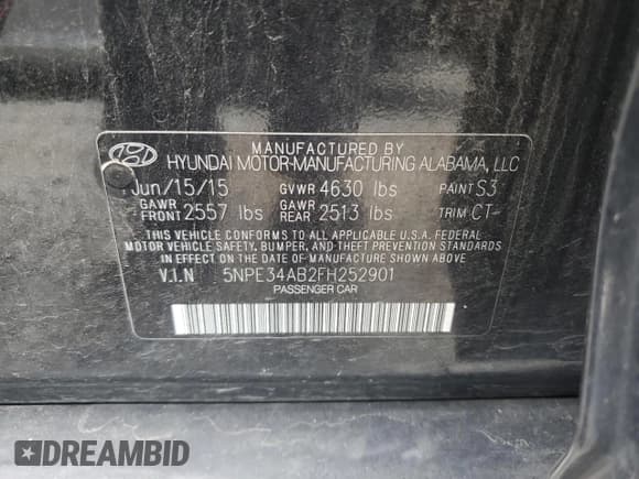 ✅ 2015 Hyundai Sonata Sport • VIN: 5NPE34AB2FH252901 • Lot: 56576315. Wystawiony na Copart z przebiegiem 109 064 mil. Bezpłatny archiwum sprzedaży aukcyjnych z USA i szczegółowy raport historii pojazdu na DreamBid. Zdjęcie 12.