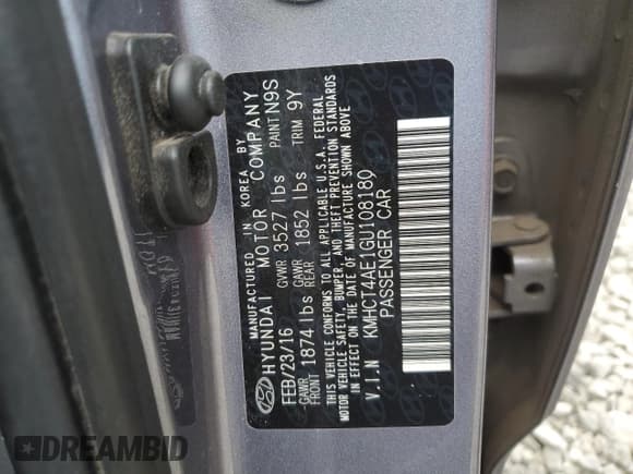 ✅ 2016 Hyundai Accent SE • VIN: KMHCT4AE1GU108180 • Лот: 67359954. Опубликован ранее на Copart с пробегом 141 516 миль. Бесплатный доступ к архиву аукционных продаж из США и подробный отчёт об истории автомобиля на DreamBid. Изображение 12.