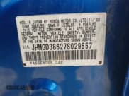 ✅ 2007 Honda Fit Sport • VIN: JHMGD38627S029557 • Lot: 43377692. Listed on IAAI with 197,842 mi. Free auction sales archive from the USA and detailed vehicle history report at DreamBid. Image 9.