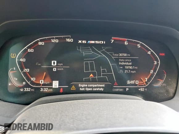 ✅ 2022 BMW X6 M50i • VIN: 5UXCY8C03N9K61575 • Лот: 58704765. Опубликован ранее на Copart с пробегом 30 700 миль. Бесплатный доступ к архиву аукционных продаж из США и подробный отчёт об истории автомобиля на DreamBid. Изображение 9.