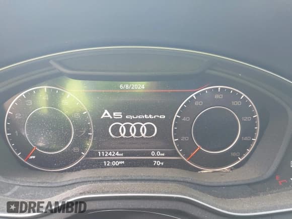 ✅ 2018 Audi A5 Sportback Premium Plus • VIN: WAUENCF58JA088851 • Lot: 43166457. Listed on IAAI with 112,424 mi. Free auction sales archive from the USA and detailed vehicle history report at DreamBid. Image 7.