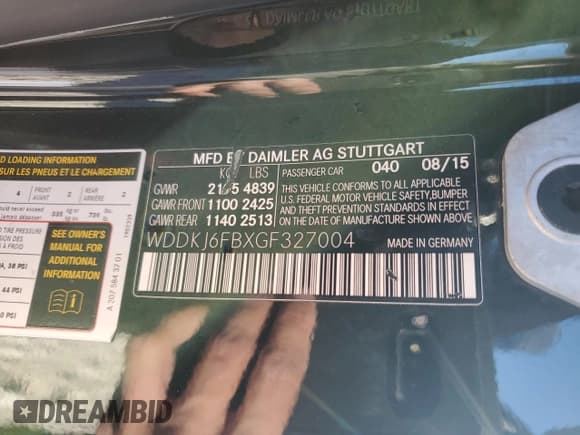 ✅ 2016 Mercedes-Benz E 400 • VIN: WDDKJ6FBXGF327004 • Lot: 49846445. Listed on Copart with 108,609 mi. Free auction sales archive from the USA and detailed vehicle history report at DreamBid. Image 13.