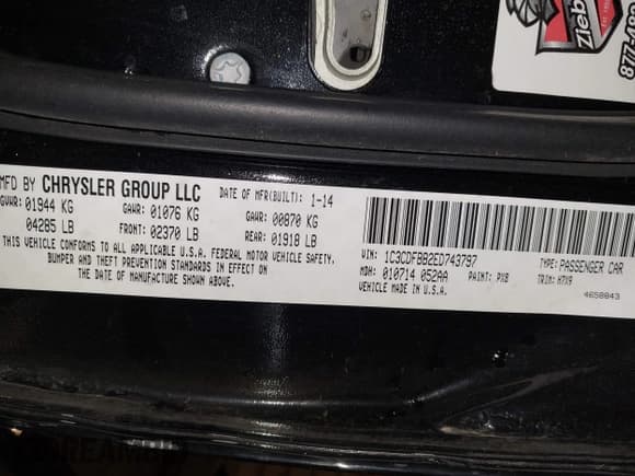 ✅ 2014 Dodge Dart SXT • VIN: 1C3CDFBB2ED743797 • Lot: 43019066. Wystawiony na IAAI z przebiegiem 88 673 mil. Bezpłatny archiwum sprzedaży aukcyjnych z USA i szczegółowy raport historii pojazdu na DreamBid. Zdjęcie 9.