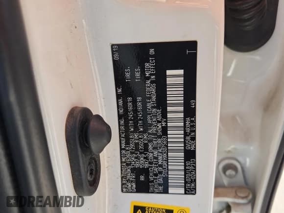 ✅ 2019 Toyota Highlander Hybrid XLE • VIN: 5TDJGRFHXKS075693 • Лот: 84291985. Опубликован ранее на Copart с пробегом 59 418 миль. Бесплатный доступ к архиву аукционных продаж из США и подробный отчёт об истории автомобиля на DreamBid. Изображение 13.