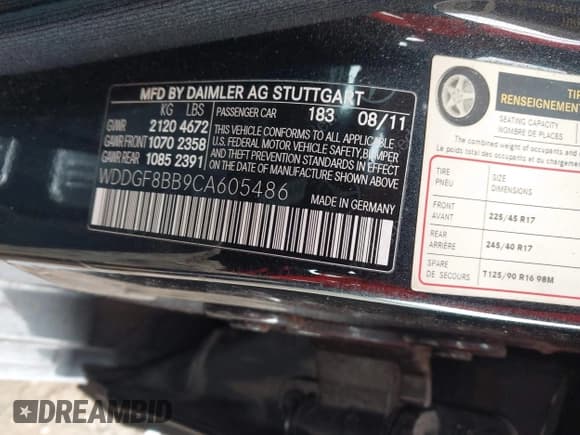 ✅ 2012 Mercedes-Benz C 300 Sport • VIN: WDDGF8BB9CA605486 • Лот: 43912450. Опубликован ранее на IAAI с пробегом 98 002 миль. Бесплатный доступ к архиву аукционных продаж из США и подробный отчёт об истории автомобиля на DreamBid. Изображение 8.