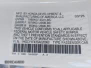 ✅ 2025 Honda Accord SE • VIN: 1HGCY1F43SA020960 • Lot: 43457960. Listed on IAAI with 6,870 mi. Free auction sales archive from the USA and detailed vehicle history report at DreamBid. Image 9.