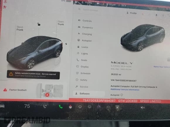 ✅ 2024 Tesla Model Y Long Range • VIN: 7SAYGDEE3RF994087 • Лот: 53055445. Опубликован ранее на Copart с пробегом 38 032 миль. Бесплатный доступ к архиву аукционных продаж из США и подробный отчёт об истории автомобиля на DreamBid. Изображение 9.