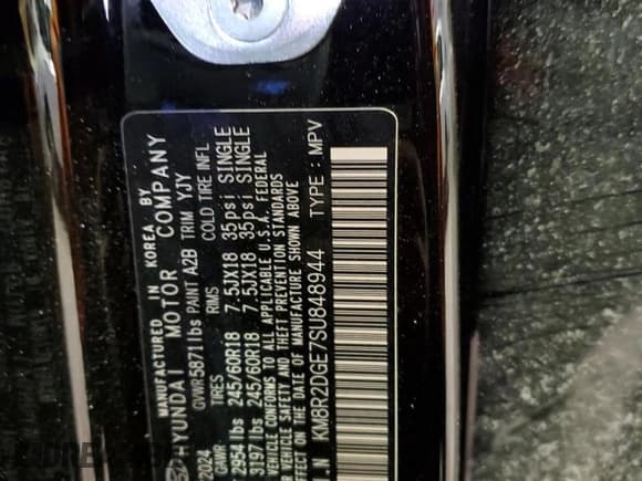 ✅ 2025 Hyundai Palisade SEL • VIN: KM8R2DGE7SU848944 • Лот: 45915685. Опубликован ранее на Copart с пробегом 11 024 миль. Бесплатный доступ к архиву аукционных продаж из США и подробный отчёт об истории автомобиля на DreamBid. Изображение 14.