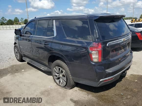 2022 Chevrolet Tahoe LT z VIN 1GNSCNKDXNR255391, wystawiony jako Copart lot #85759385 z przebiegiem Nie podano mil oraz Nie do naprawy • Non repairable. Historia ofert i sprzedaży dostępna na DreamBid. Obrazek 2.