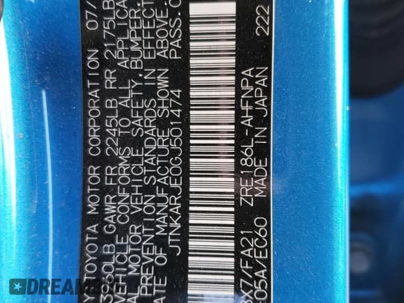 ✅ 2016 Scion iM • VIN: JTNKARJE0GJ501474 • Lot: 40942693. Wystawiony na Copart z przebiegiem 82 373 mil. Bezpłatny archiwum sprzedaży aukcyjnych z USA i szczegółowy raport historii pojazdu na DreamBid. Zdjęcie 13.