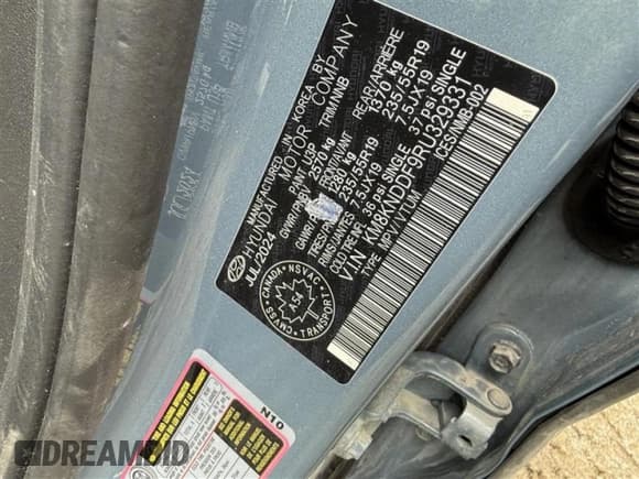 ✅ 2024 Hyundai Ioniq 5 SEL • VIN: KM8KNDDF9RU329331 • Lot: 53787545. Listed on Copart with 22,510 mi. Free auction sales archive from the USA and detailed vehicle history report at DreamBid. Image 12.