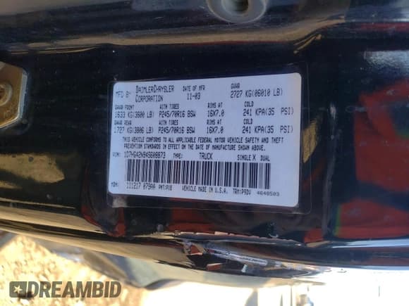 ✅ 2004 Dodge Dakota SLT • VIN: 1D7HG42N94S608873 • Lot: 83300874. Wystawiony na Copart z przebiegiem 119 539 mil. Bezpłatny archiwum sprzedaży aukcyjnych z USA i szczegółowy raport historii pojazdu na DreamBid. Zdjęcie 12.