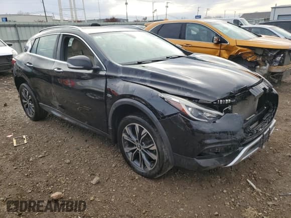 ✅ 2018 Infiniti QX30 Luxury • VIN: SJKCH5CR1JA053361 • Lot: 82657424. Listed on Copart with 86,356 mi. Free auction sales archive from the USA and detailed vehicle history report at DreamBid. Image 4.