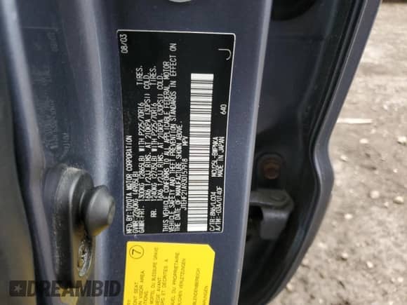 2003 Toyota Highlander Limited с VIN JTEHF21A930157918, выставлен на аукционе Copart как лот 86705285 с пробегом 186 551 миль миль и Списание • Salvage title. История ставок и продаж доступна на DreamBid. Изображение 13.