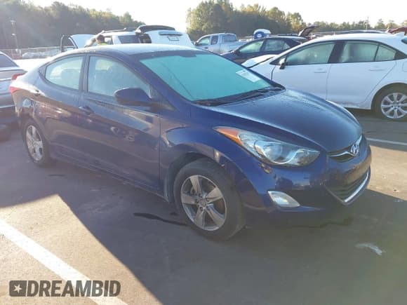 ✅ 2012 Hyundai Elantra GLS • VIN: 5NPDH4AE6CH085106 • Lot: 43452319. Listed on IAAI with 156,004 mi. Free auction sales archive from the USA and detailed vehicle history report at DreamBid. Image 1.