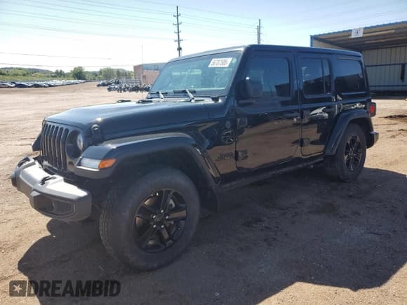 ✅ 2023 Jeep Wrangler Sahara • VIN: 1C4HJXEG5PW600048 • Lot: 56707585. Listed on Copart with 34,802 mi. Free auction sales archive from the USA and detailed vehicle history report at DreamBid. Image 1.