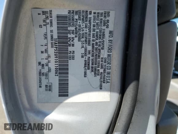 ✅ 2001 Ford Taurus LX • VIN: 1FAFP52U91G110062 • Lot: 67393004. Listed on Copart with 107,588 mi. Free auction sales archive from the USA and detailed vehicle history report at DreamBid. Image 12.