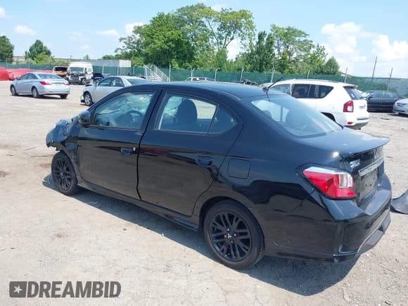 ✅ 2024 Mitsubishi Mirage ES • VIN: ML32FUFJ4RHF14694 • Lot: 42595772. Listed on IAAI with 2,971 mi. Free auction sales archive from the USA and detailed vehicle history report at DreamBid. Image 3.