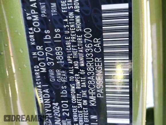 ✅ 2024 Hyundai Venue SEL • VIN: KMHRC8A38RU336700 • Lot: 86723424. Listed on Copart with 6,158 mi. Free auction sales archive from the USA and detailed vehicle history report at DreamBid. Image 14.