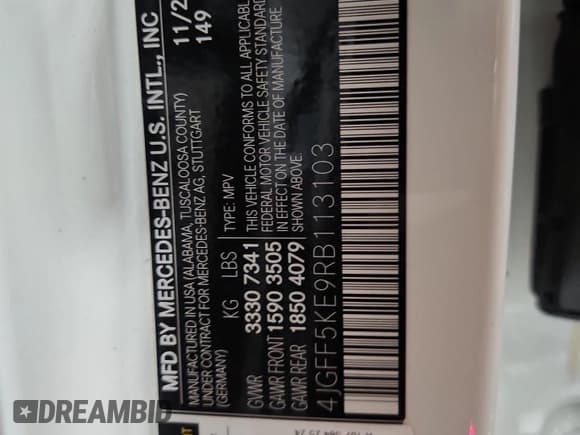 ✅ 2024 Mercedes-Benz GLS 450 • VIN: 4JGFF5KE9RB113103 • Lot: 82122195. Wystawiony na Copart z przebiegiem 19 056 mil. Bezpłatny archiwum sprzedaży aukcyjnych z USA i szczegółowy raport historii pojazdu na DreamBid. Zdjęcie 13.
