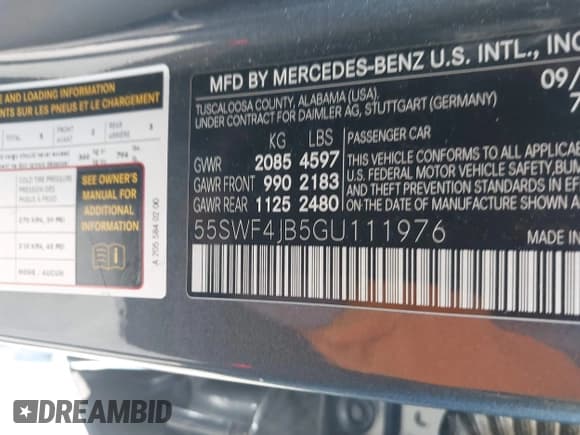 ✅ 2016 Mercedes-Benz C 300 • VIN: 55SWF4JB5GU111976 • Lot: 42345740. Wystawiony na IAAI z przebiegiem 46 427 mil. Bezpłatny archiwum sprzedaży aukcyjnych z USA i szczegółowy raport historii pojazdu na DreamBid. Zdjęcie 9.