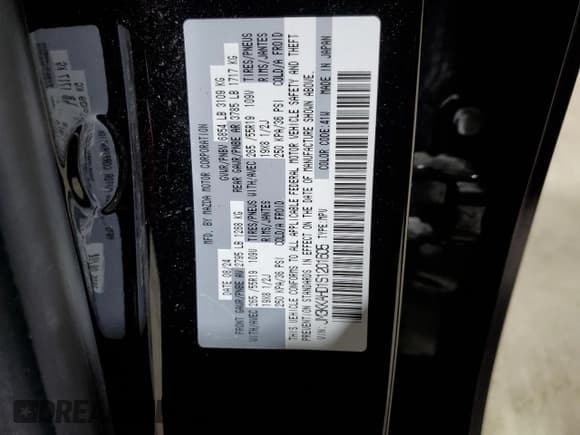 ✅ 2025 Mazda CX-90 Select • VIN: JM3KKAHD1S1201605 • Lot: 58155135. Wystawiony na Copart z przebiegiem Nie podano. Bezpłatny archiwum sprzedaży aukcyjnych z USA i szczegółowy raport historii pojazdu na DreamBid. Zdjęcie 13.