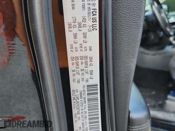 ✅ 2019 Dodge Durango SXT Plus • VIN: 1C4RDJAG7KC827492 • Lot: 65054475. Listed on Copart with 141,276 mi. Free auction sales archive from the USA and detailed vehicle history report at DreamBid. Image 13.