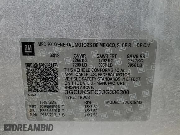 ✅ 2018 Chevrolet Silverado 1500 LTZ • VIN: 3GCUKSEC3JG336300 • Lot: 89837445. Wystawiony na Copart z przebiegiem 206 156 mil. Bezpłatny archiwum sprzedaży aukcyjnych z USA i szczegółowy raport historii pojazdu na DreamBid. Zdjęcie 12.