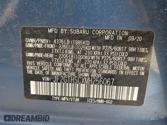 ✅ 2021 Subaru Crosstrek Special Sports • VIN: JF2GTHSCXMH256067 • Lot: 43378601. Wystawiony na IAAI z przebiegiem 44 396 mil. Bezpłatny archiwum sprzedaży aukcyjnych z USA i szczegółowy raport historii pojazdu na DreamBid. Zdjęcie 9.