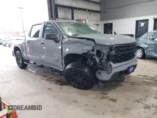 ✅ 2024 Chevrolet Silverado 1500 Custom • VIN: 1GCPDBEK4RZ133765 • Lot: 42017593. Listed on IAAI with 32,216 mi. Free auction sales archive from the USA and detailed vehicle history report at DreamBid. Image 1.