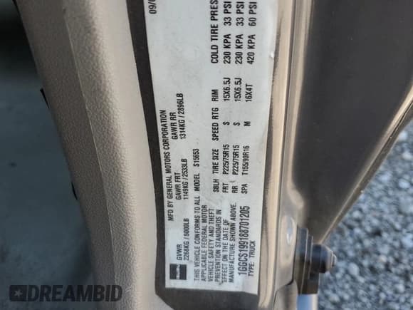 ✅ 2008 Isuzu i-Series S • VIN: 1GGCS199188701205 • Lot: 64887845. Listed on Copart with 191,147 mi. Free auction sales archive from the USA and detailed vehicle history report at DreamBid. Image 12.