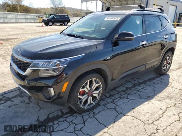 ✅ 2021 Kia Seltos SX • VIN: KNDETCA20M7188479 • Lot: 91639505. Listed on Copart with 35,997 mi. Free auction sales archive from the USA and detailed vehicle history report at DreamBid. Image 1.