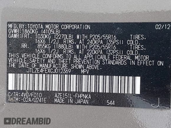 ✅ 2012 Scion xB • VIN: JTLZE4FEXCJ012369 • Lot: 43593117. Wystawiony na IAAI z przebiegiem 95 810 mil. Bezpłatny archiwum sprzedaży aukcyjnych z USA i szczegółowy raport historii pojazdu na DreamBid. Zdjęcie 9.