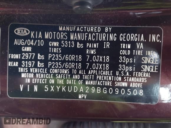 ✅ 2011 Kia Sorento EX • VIN: 5XYKUDA29BG090508 • Lot: 43727118. Wystawiony na IAAI z przebiegiem 197 556 mil. Bezpłatny archiwum sprzedaży aukcyjnych z USA i szczegółowy raport historii pojazdu na DreamBid. Zdjęcie 9.