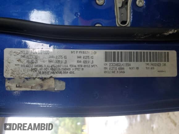 2020 Dodge Charger SXT with VIN 2C3CDXBG2LH119564, listed as a Copart auction lot 81666745 with Not provided miles and Salvage title. Bid and sale history available at DreamBid. Image 12.