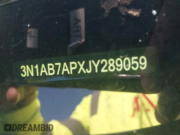 ✅ 2018 Nissan Sentra SV • VIN: 3N1AB7APXJY289059 • Lot: 42580261. Listed on IAAI with 54,574 mi. Free auction sales archive from the USA and detailed vehicle history report at DreamBid. Image 9.