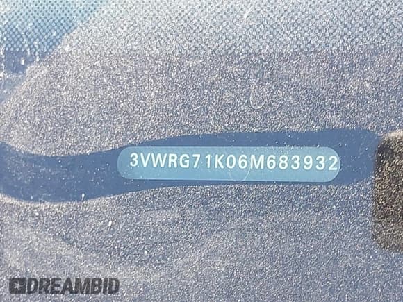 ✅ 2006 Volkswagen Jetta 2.5L • VIN: 3VWRG71K06M683932 • Лот: 42359935. Опубликован ранее на IAAI с пробегом 102 091 миль. Бесплатный доступ к архиву аукционных продаж из США и подробный отчёт об истории автомобиля на DreamBid. Изображение 9.