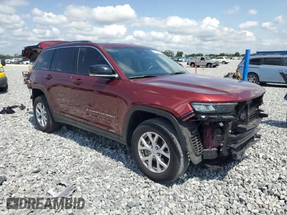 2022 Jeep Grand Cherokee Limited with VIN 1C4RJGBG2N8567567, listed as a Copart auction lot 55932835 with 30,324 mi miles and Non repairable. Bid and sale history available at DreamBid. Image 4.