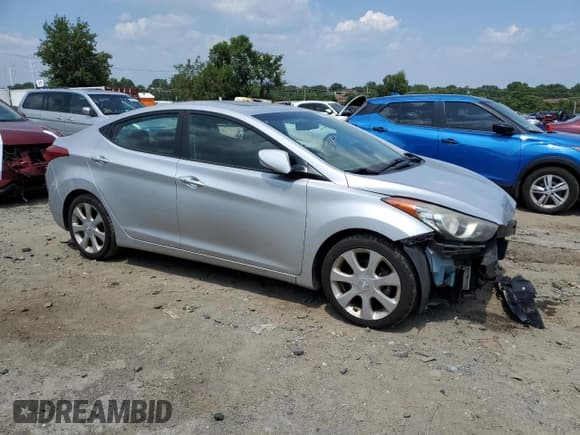 ✅ 2013 Hyundai Elantra Limited • VIN: KMHDH4AE0DU493457 • Lot: 66762755. Listed on Copart with 135,459 mi. Free auction sales archive from the USA and detailed vehicle history report at DreamBid. Image 4.