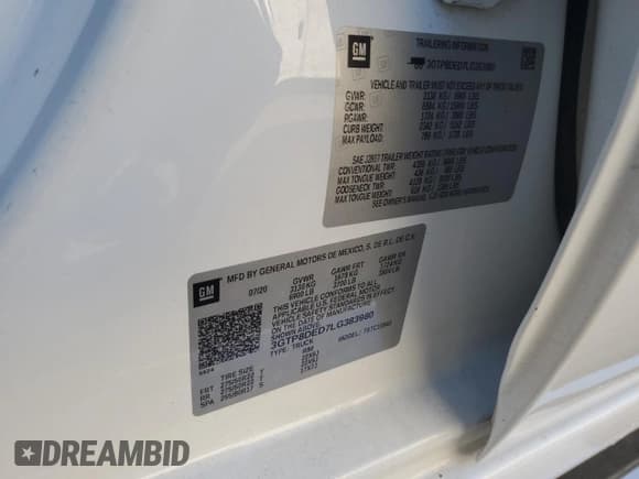 ✅ 2020 GMC Sierra 1500 SLT • VIN: 3GTP8DED7LG383980 • Лот: 92826385. Опубликован ранее на Copart с пробегом 115 554 миль. Бесплатный доступ к архиву аукционных продаж из США и подробный отчёт об истории автомобиля на DreamBid. Изображение 12.