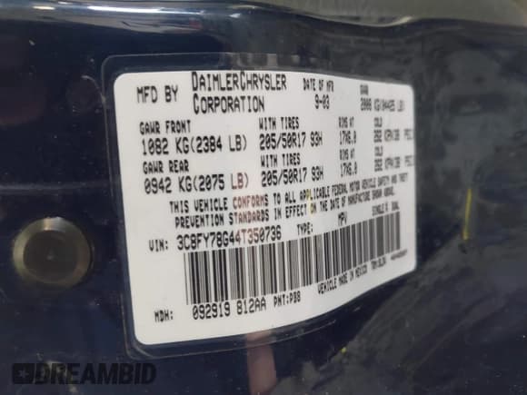 ✅ 2004 Chrysler PT Cruiser GT • VIN: 3C8FY78G44T350736 • Лот: 42528805. Опубликован ранее на IAAI с пробегом 51 235 миль. Бесплатный доступ к архиву аукционных продаж из США и подробный отчёт об истории автомобиля на DreamBid. Изображение 9.