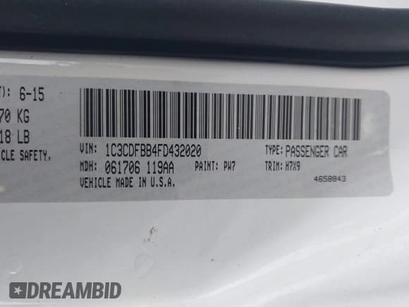 ✅ 2015 Dodge Dart SXT • VIN: 1C3CDFBB4FD432020 • Lot: 43805354. Wystawiony na IAAI z przebiegiem 129 574 mil. Bezpłatny archiwum sprzedaży aukcyjnych z USA i szczegółowy raport historii pojazdu na DreamBid. Zdjęcie 9.