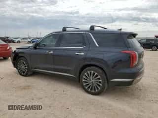 2023 Hyundai Palisade Calligraphy with VIN KM8R7DGE0PU628649, listed as a Copart auction lot 69081973 with 3,504 mi miles and . Bid and sale history available at DreamBid. Image 2.