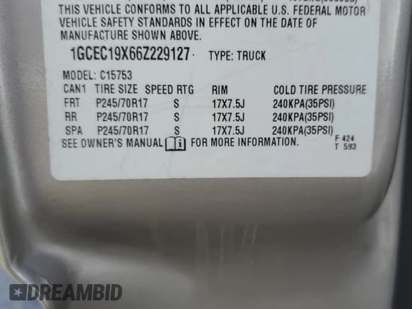 ✅ 2006 Chevrolet Silverado 1500 LS • VIN: 1GCEC19X66Z229127 • Лот: 77317294. Опубликован ранее на Copart с пробегом 79 876 миль. Бесплатный доступ к архиву аукционных продаж из США и подробный отчёт об истории автомобиля на DreamBid. Изображение 13.