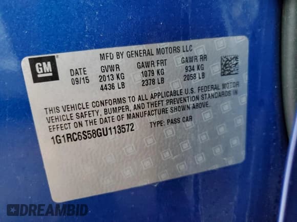 ✅ 2016 Chevrolet Volt LT • VIN: 1G1RC6S58GU113572 • Lot: 81080174. Wystawiony na Copart z przebiegiem 158 151 mil. Bezpłatny archiwum sprzedaży aukcyjnych z USA i szczegółowy raport historii pojazdu na DreamBid. Zdjęcie 12.