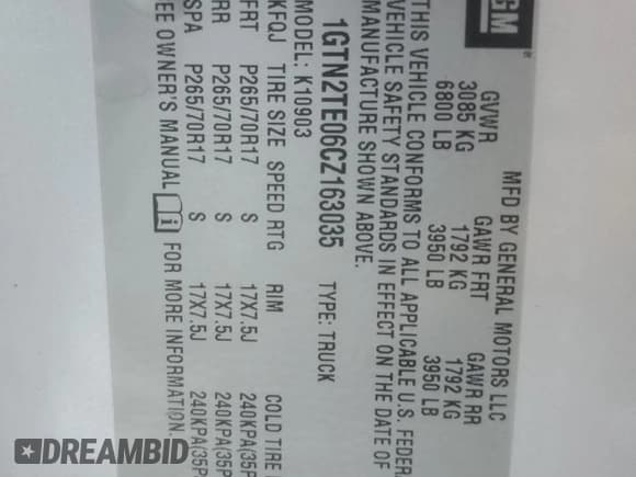 ✅ 2012 GMC Sierra 1500 Work Truck • VIN: 1GTN2TE06CZ163035 • Лот: 84528254. Опубликован ранее на Copart с пробегом 107 524 миль. Бесплатный доступ к архиву аукционных продаж из США и подробный отчёт об истории автомобиля на DreamBid. Изображение 12.