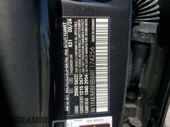 ✅ 2024 Mercedes-Benz GLC 43 AMG • VIN: W1NKM8HB8RF174256 • Lot: 67647805. Listed on Copart with 15,109 mi. Free auction sales archive from the USA and detailed vehicle history report at DreamBid. Image 14.