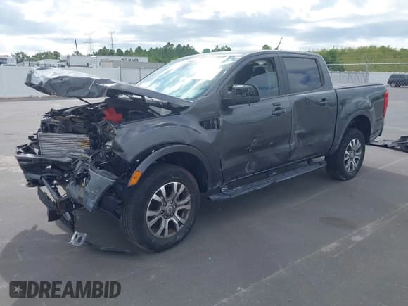 ✅ 2019 Ford Ranger Lariat • VIN: 1FTER4EH2KLA81568 • Lot: 43185315. Listed on IAAI with 55,509 mi. Free auction sales archive from the USA and detailed vehicle history report at DreamBid. Image 2.