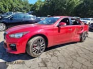 ✅ 2017 Infiniti Q50 Red Sport 400 • VIN: JN1FV7ARXHM871674 • Lot: 70320715. Wystawiony na Copart z przebiegiem 56 637 mil. Bezpłatny archiwum sprzedaży aukcyjnych z USA i szczegółowy raport historii pojazdu na DreamBid. Zdjęcie 1.